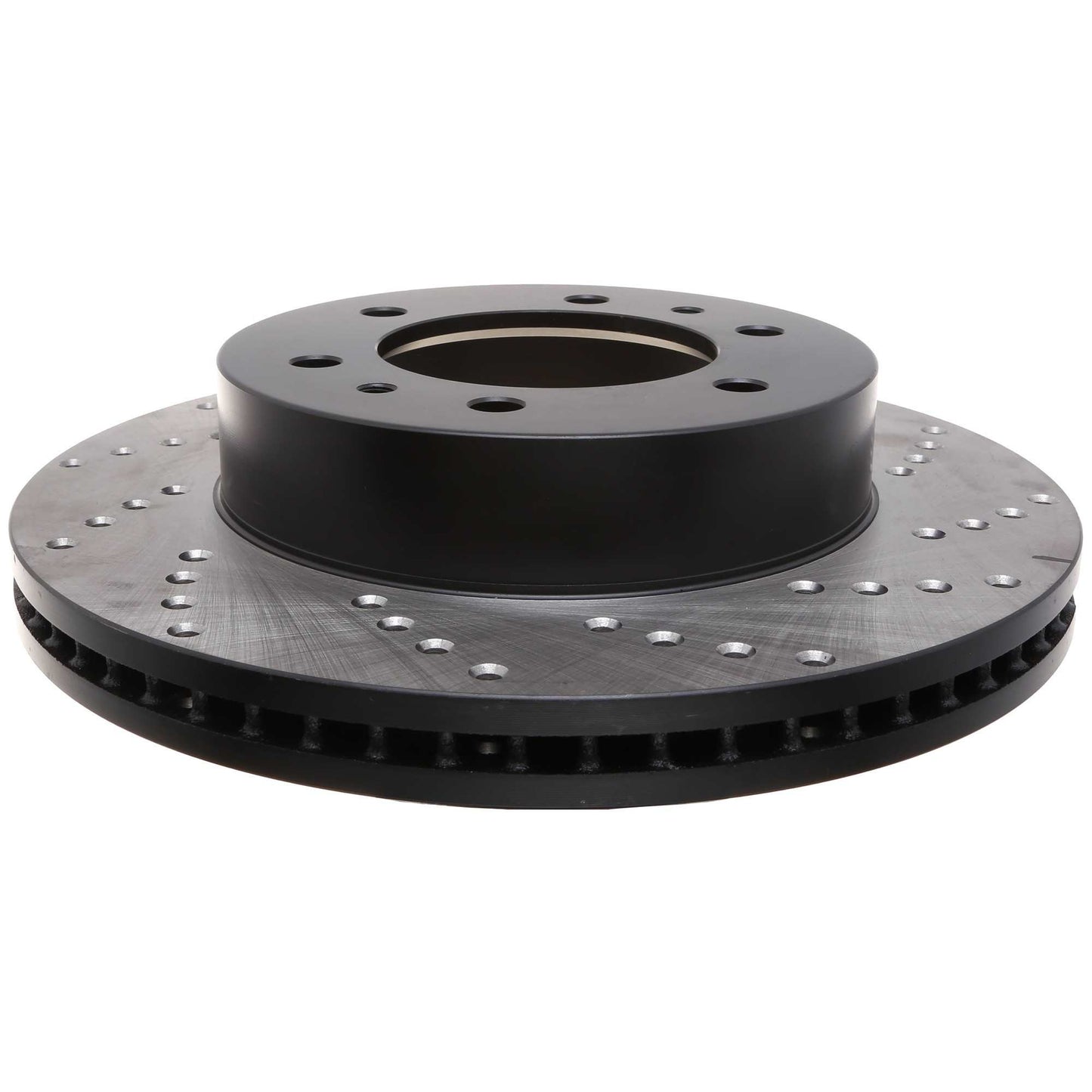 StopTech Sport Cross Drilled Brake Rotor; Front Left