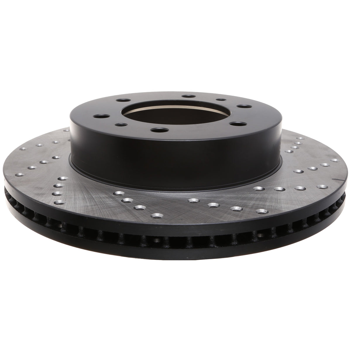 StopTech Sport Cross Drilled Brake Rotor; Front Left