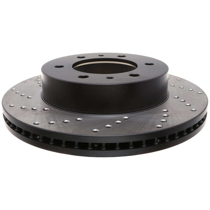 StopTech Sport Cross Drilled Brake Rotor; Front Right