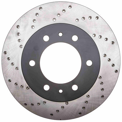 StopTech Sport Cross Drilled Brake Rotor; Front Right