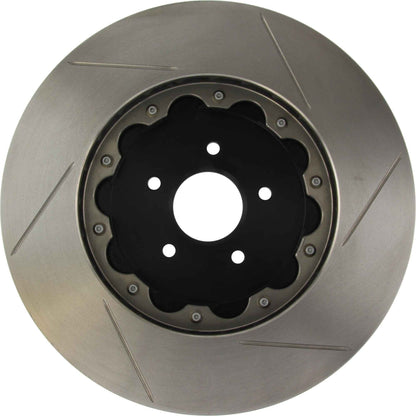 StopTech 15-18 BMW M3/M4 Front Right Plain AeroRotor w/ Black Hat 129.34163.12