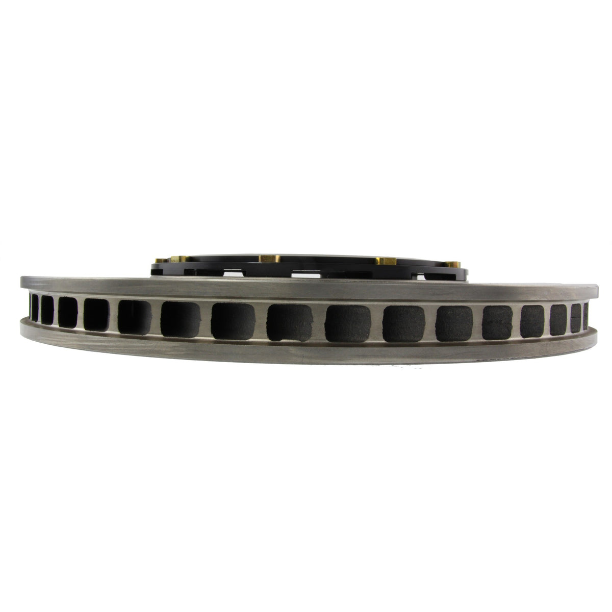 StopTech Aerorotor 2 Piece Black Hat No Rotor Coating Slotted; Front Right