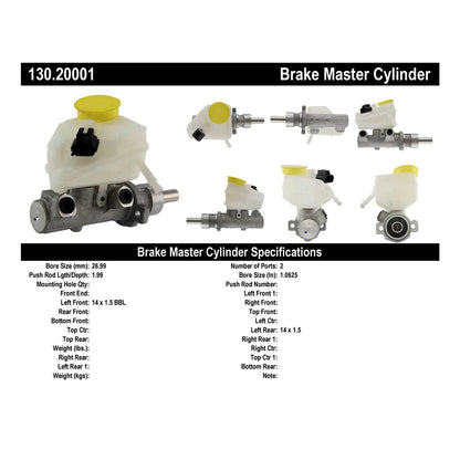 Centric Parts Premium Brake Master Cylinder 130.20001