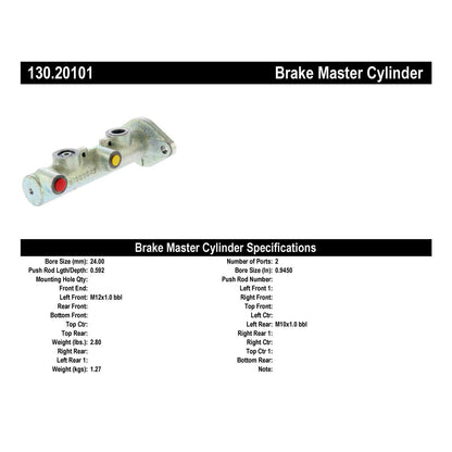 Stoptech Centric Premium Brake Master Cylinder 130.20101