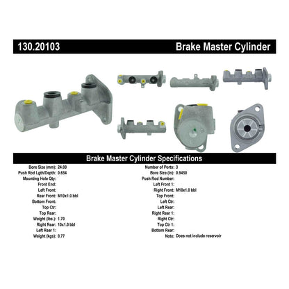Stoptech Centric Premium Brake Master Cylinder 130.20103