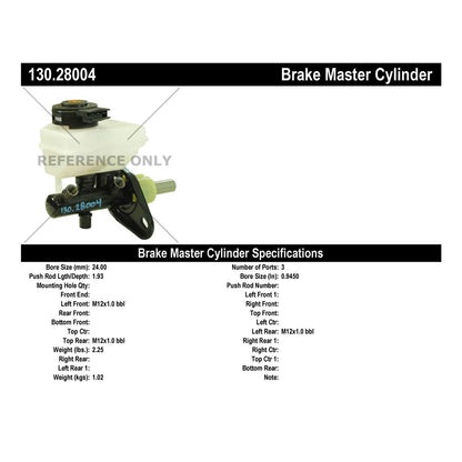 Centric Parts Brake Master Cylinder