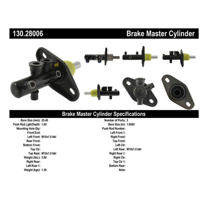 Centric Parts Premium Brake Master Cylinder 130.28006