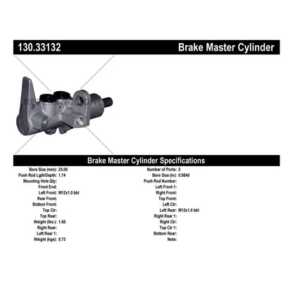 Centric Parts Brake Master Cylinder Premium 130.33132