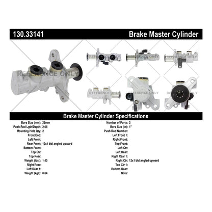 Centric Parts Brake Master Cylinder 130.33141