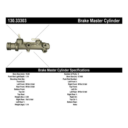 Centric Parts Brake Master Cylinder 130.33303