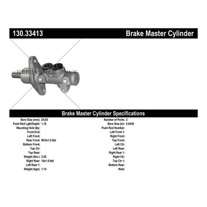 Centric Parts Premium Brake Master Cylinder 130.33413