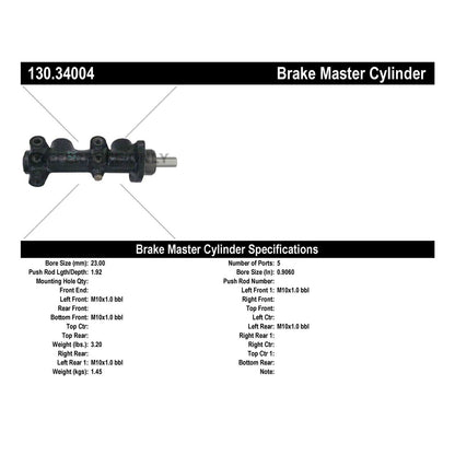Centric Parts Premium Brake Master Cylinder for 1971-1982 BMW 130.34004