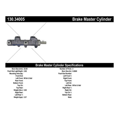 StopTech Premium Brake Master Cylinder 130.34005