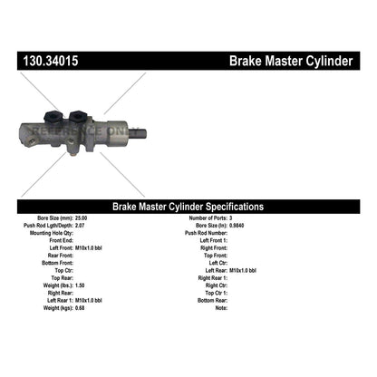 Centric Parts Brake Master Cylinder Premium for 1992-1994 BMW 525i/525iT 130.34015