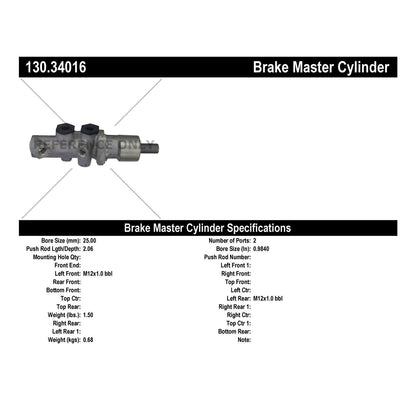 Stoptech Centric Premium Brake Master Cylinder 93-94 BMW 740i 130.34016