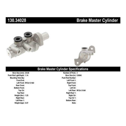 Centric Parts Premium Brake Master Cylinder 130.34028