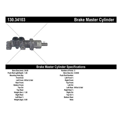 Centric Parts Brake Master Cylinder Premium for 1992-1994 BMW 318i 318is 325i 325is 130.34103