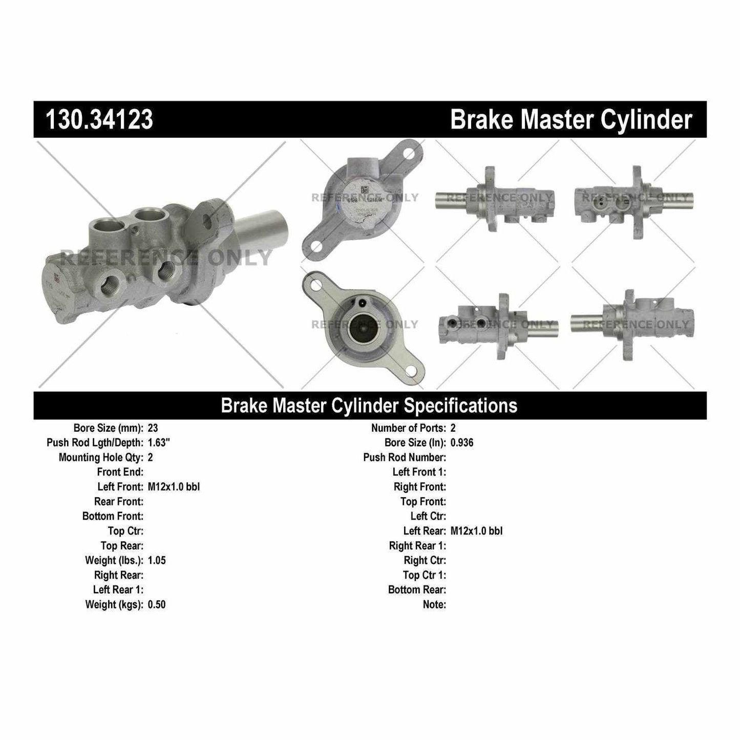 Centric Parts Premium Brake Master Cylinder for 2019-2016 BMW 220i, 2022-2020 228i xDrive Gran Coupe, 2021-2016 X1, 2021-2018 X2, 2019-2015 Mini Cooper, 2019-2016 Cooper Clubman, 2019-2017 Cooper Countryman