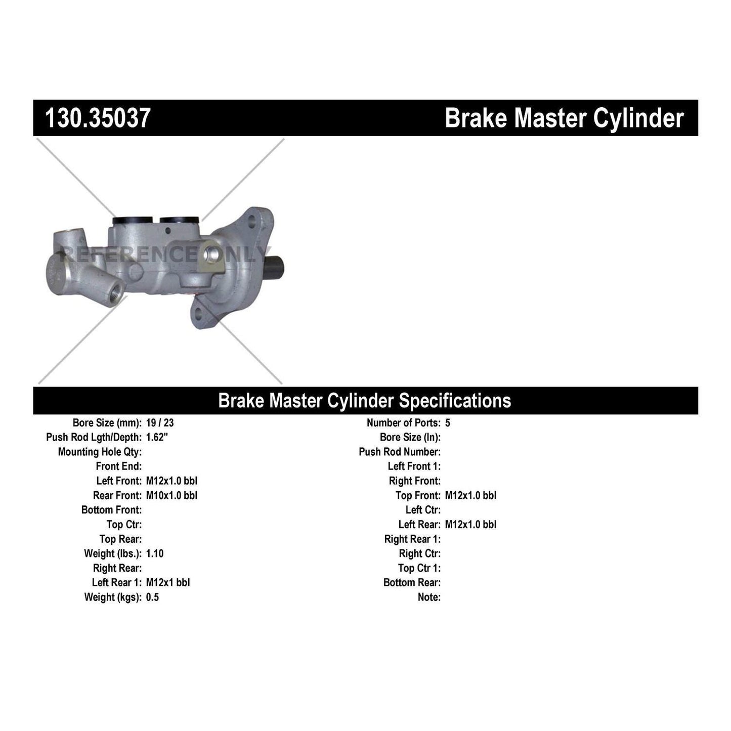 Centric Parts Brake Master Cylinder Premium for 2000 Mercedes-Benz C230 130.35037