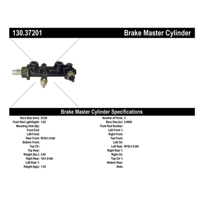 Centric Parts Brake Master Cylinder Premium for Porsche 924 1980 130.37201