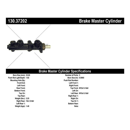 Centric Parts Brake Master Cylinder Premium for 1981-1982 Porsche 924 130.37202