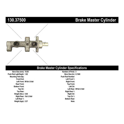 Centric Parts Brake Master Cylinder Premium for Porsche 924 1988-1987 944 1986-1983 130.37500