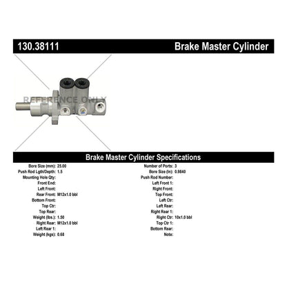 Centric Parts Brake Master Cylinder Premium for 2002-2004 Saab 9-5 130.38111
