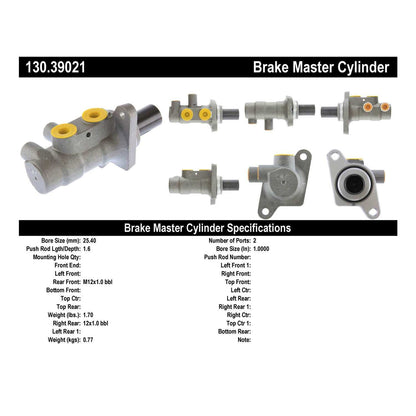 Centric Parts Premium Brake Master Cylinder 130.39021