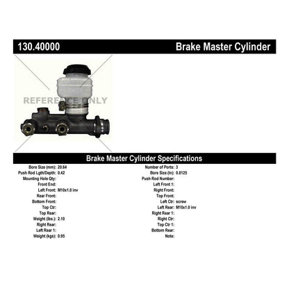 Stoptech Centric Premium Brake Master Cylinder 130.40000