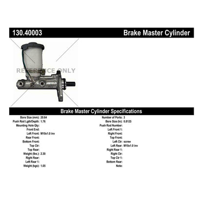 Centric Parts Premium Brake Master Cylinder 130.40003