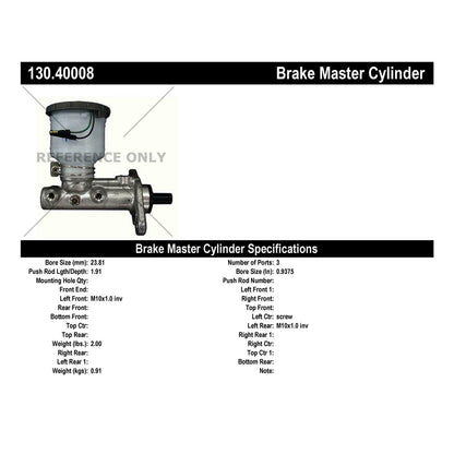 Centric Parts Premium Brake Master Cylinder 130.40008