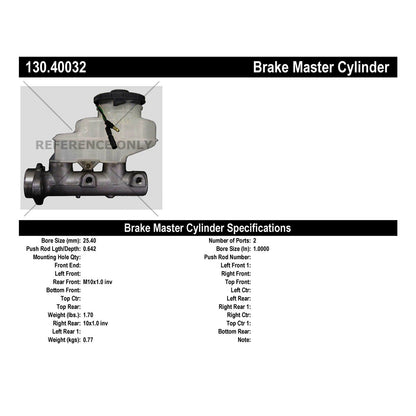 Centric Parts Premium Brake Master Cylinder 130.40032