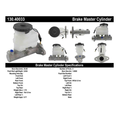 Centric Parts Premium Brake Master Cylinder 130.40033