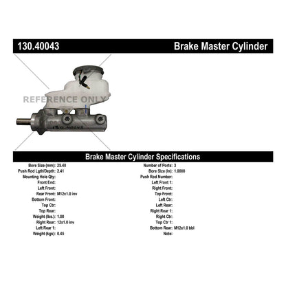 Centric Parts Premium Brake Master Cylinder 130.40043