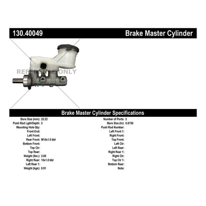 Centric Parts Brake Master Cylinder 130.40049