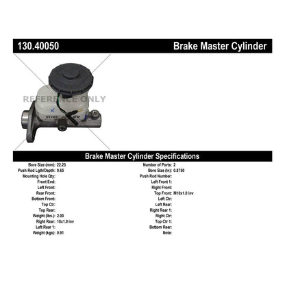 Centric Parts Brake Master Cylinder 130.40050