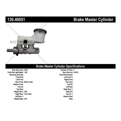Centric Parts Brake Master Cylinder 130.40051