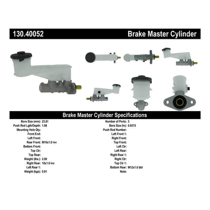 Centric Parts Premium Brake Master Cylinder 130.40052