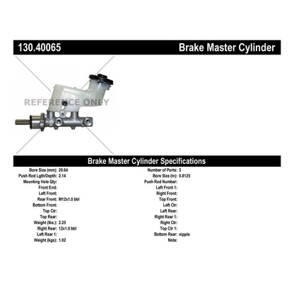 Centric Parts Premium Brake Master Cylinder 130.40065
