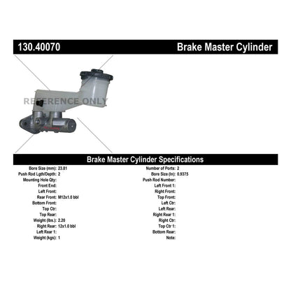 Centric Parts Brake Master Cylinder 130.40070