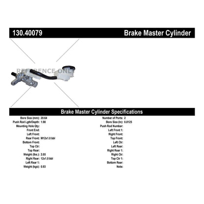 Centric Parts Brake Master Cylinder 130.40079