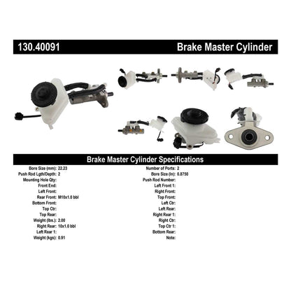 Stoptech Centric Premium Brake Master Cylinder 130.40091