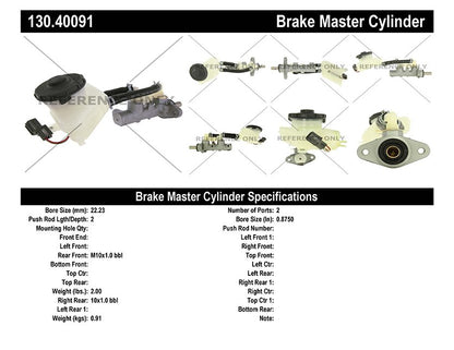 Stoptech Centric Premium Brake Master Cylinder 130.40091