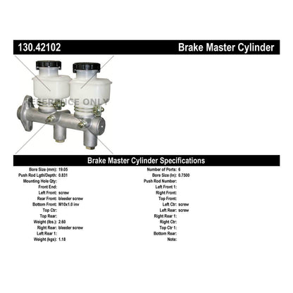 Centric Parts Brake Master Cylinder 130.42102