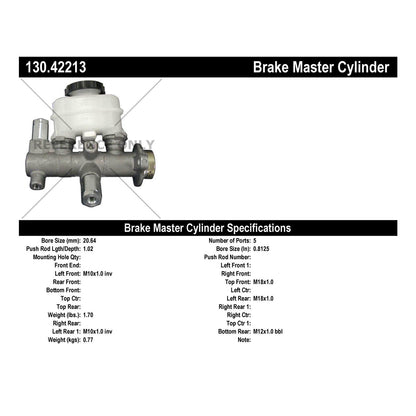Centric Parts Premium Brake Master Cylinder 130.42213