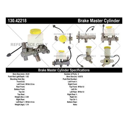 Centric Parts Premium Brake Master Cylinder 130.42218