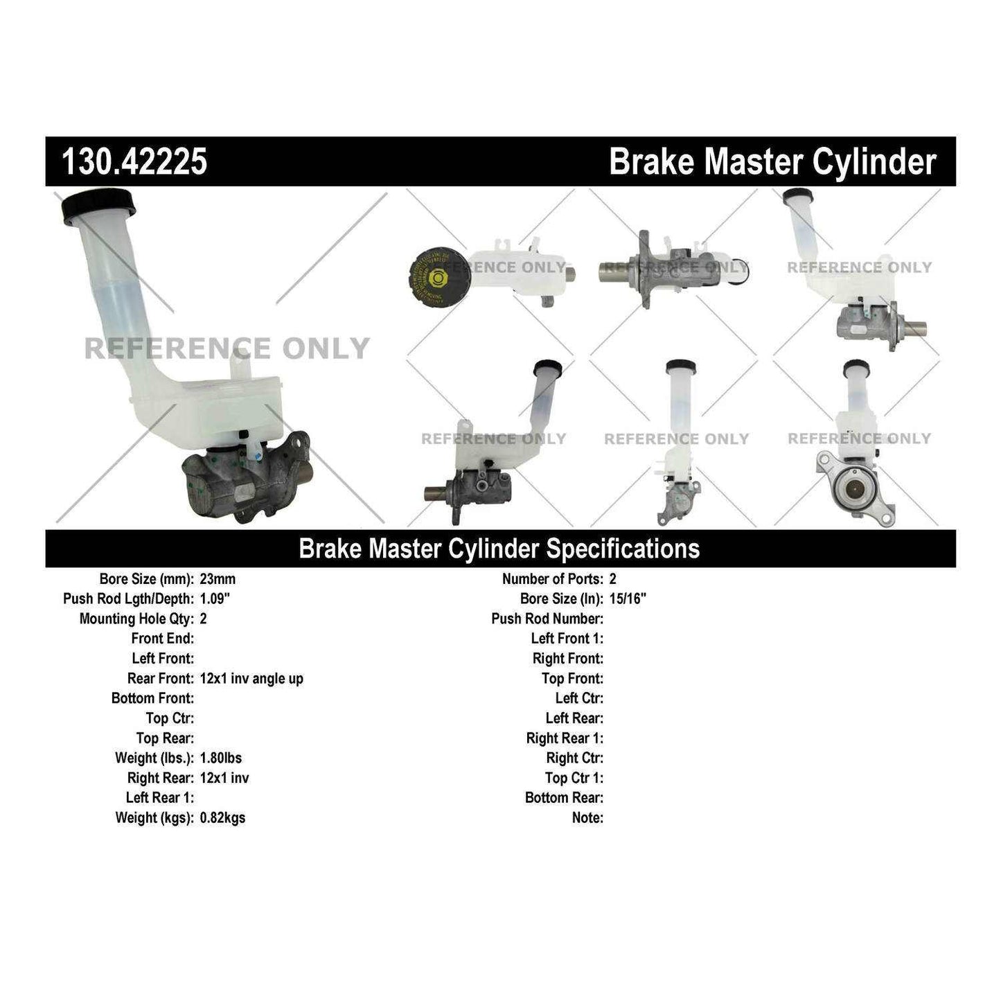 Centric Parts Premium Brake Master Cylinder 130.42225