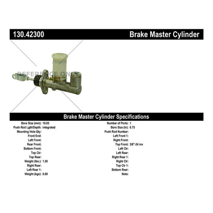 Centric Parts Brake Master Cylinder 130.42300