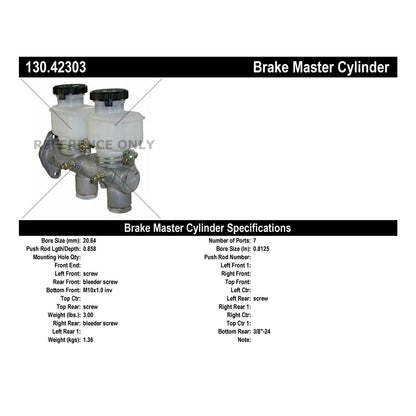 Centric Parts Premium Brake Master Cylinder 130.42303