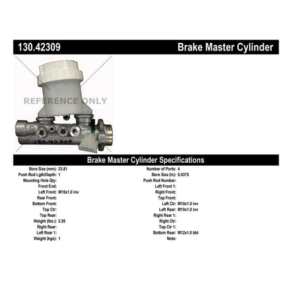 Stoptech Centric 87-90 Nissan Pathfinder Premium Brake Master Cylinder 130.42309